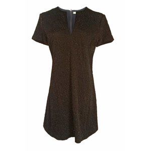 BALENCIAGA Short Cotton Jacquard Black Dress sz 42